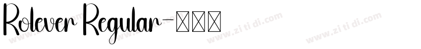 Rolever Regular字体转换